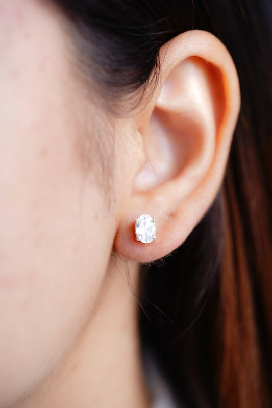 Oval Diamond Studs