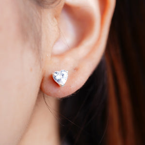 Heart Diamond Studs