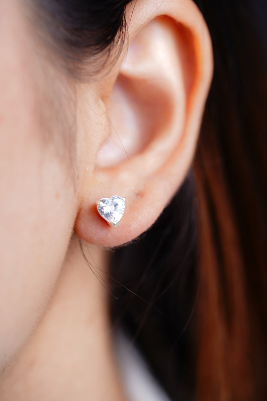 Heart Diamond Studs