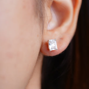 Rectangle Diamond Studs