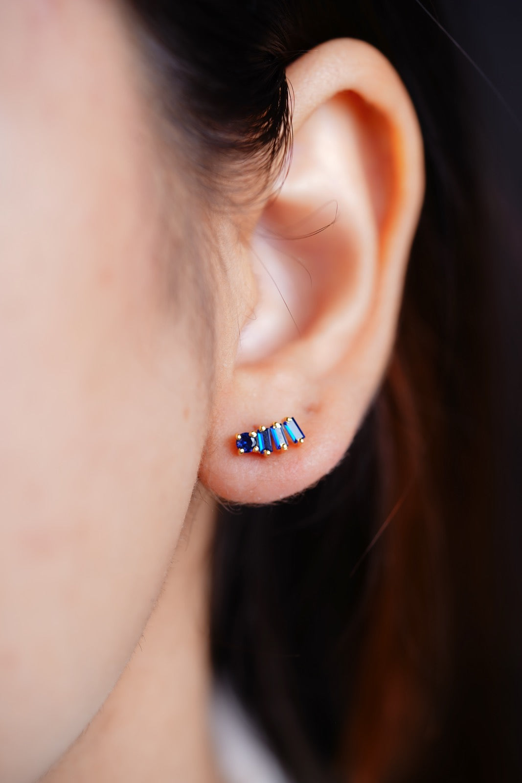 Cobalt Line Studs