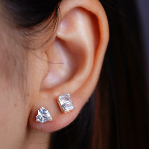 Heart Diamond Studs