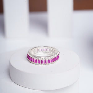 Rose Quartz Eternity Ring