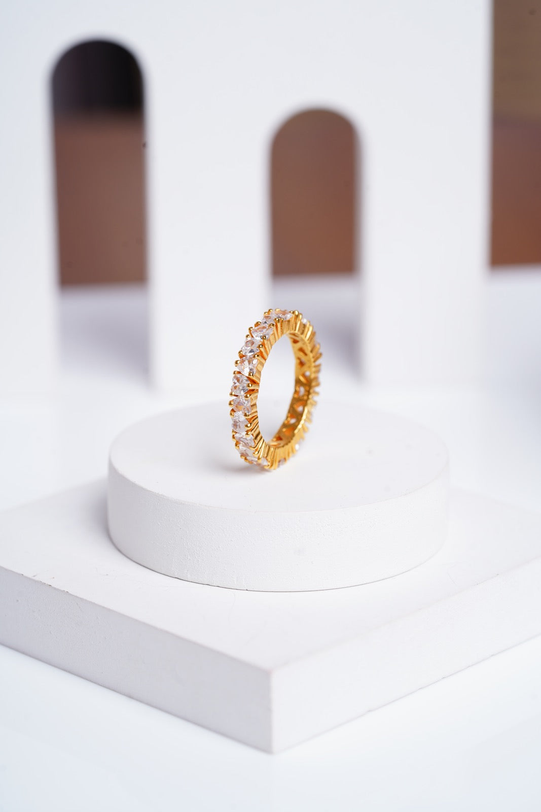 Blushing Heart Eternity Ring