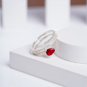 Scarlet Spiral Ring