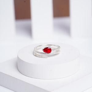 Scarlet Spiral Ring