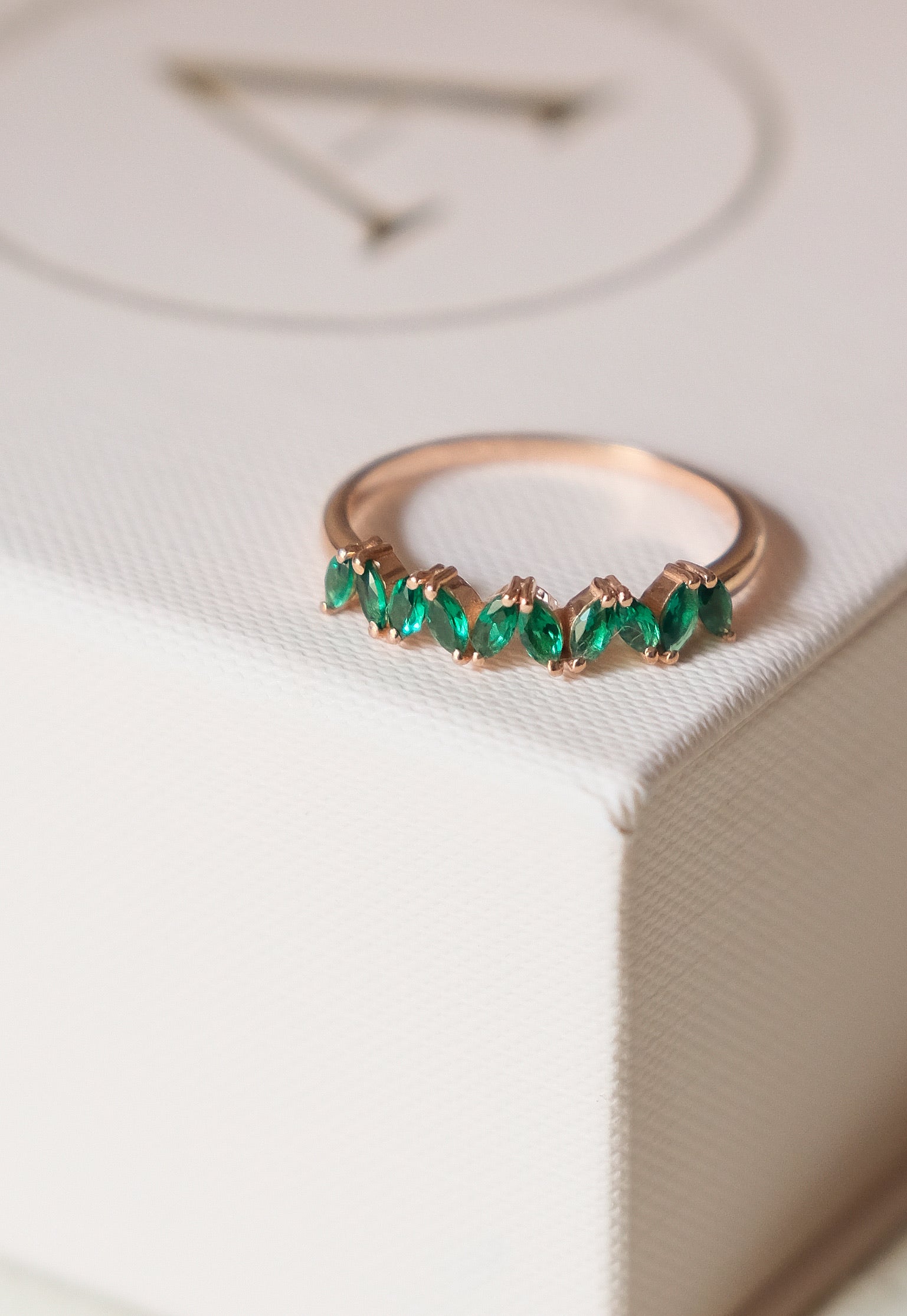 Emerald Marquise Band