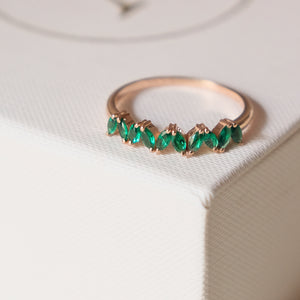 Emerald Marquise Band