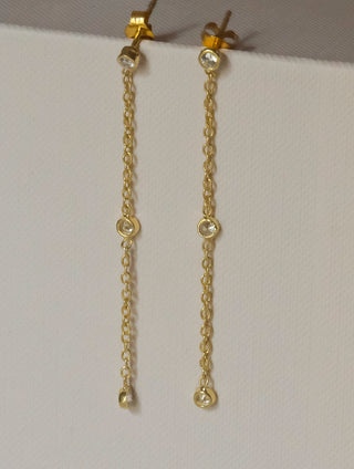 Long Drop Chain Earrings