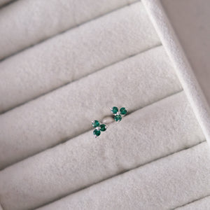 Emerald Trio Studs