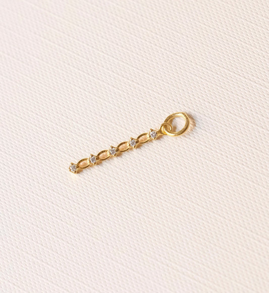 Long Drop Diamond Charm