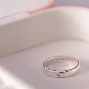 Engrave Diamond Ring