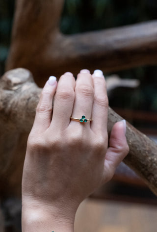 Emerald Trio Ring