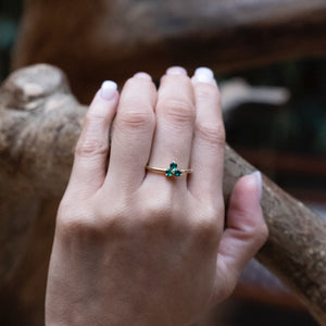 Emerald Trio Ring