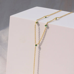 Emerald Lariat Necklace