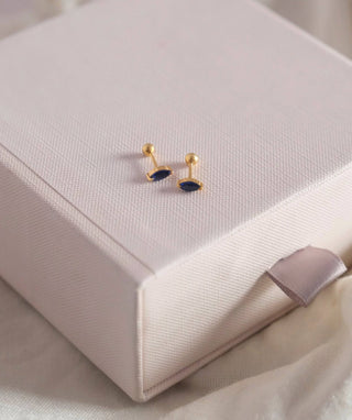 Sapphire Marquise Studs