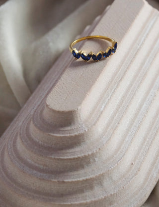 Sapphire Marquise Band