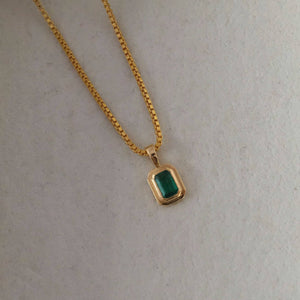 Emerald Charm Necklace