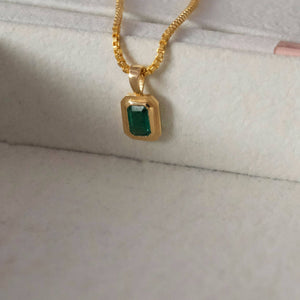 Emerald Charm Necklace