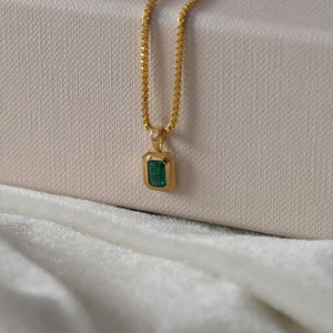 Emerald Charm Necklace