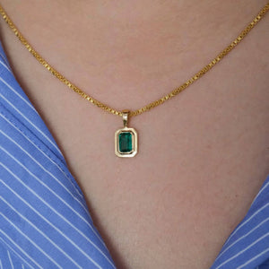 Emerald Charm Necklace