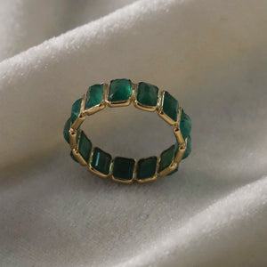 14k Zambian Emerald Eternity