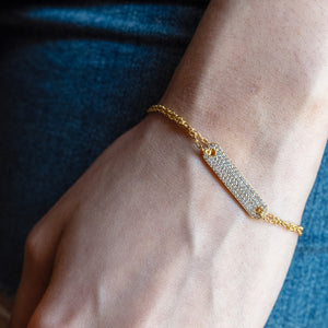 Pave Bar Chain Bracelet