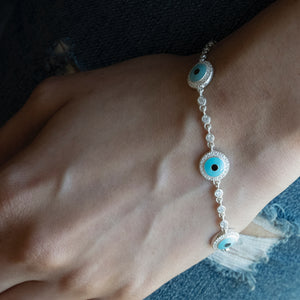 Looped Evil Eye Bracelet