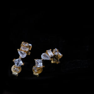 Multi Shape CZ Hoops Earring