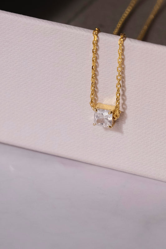 Square Diamond Necklace