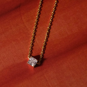 Square Diamond Necklace