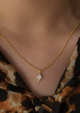 Studded North Star Necklace