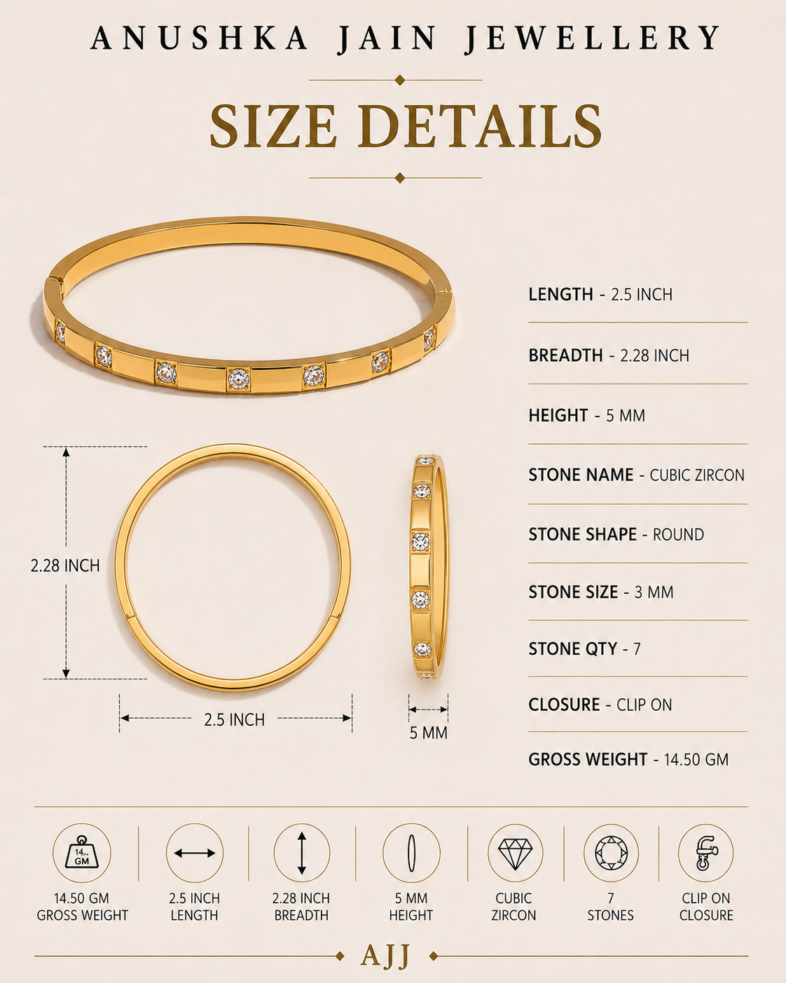 Diamond Line Bangle