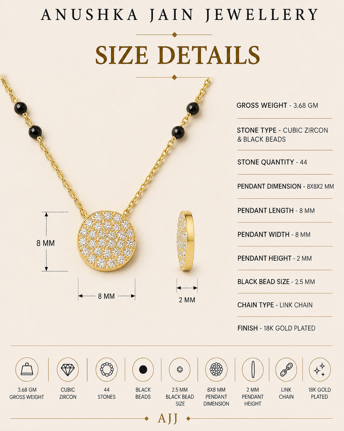 Diamond Pave Mangalsutra
