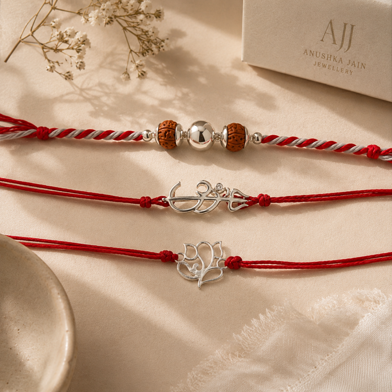 Divine Trio Rakhi Combo