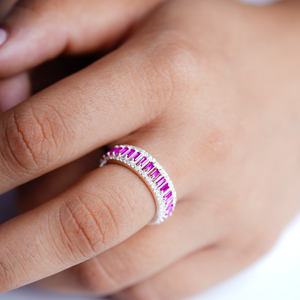 Rose Quartz Eternity Ring