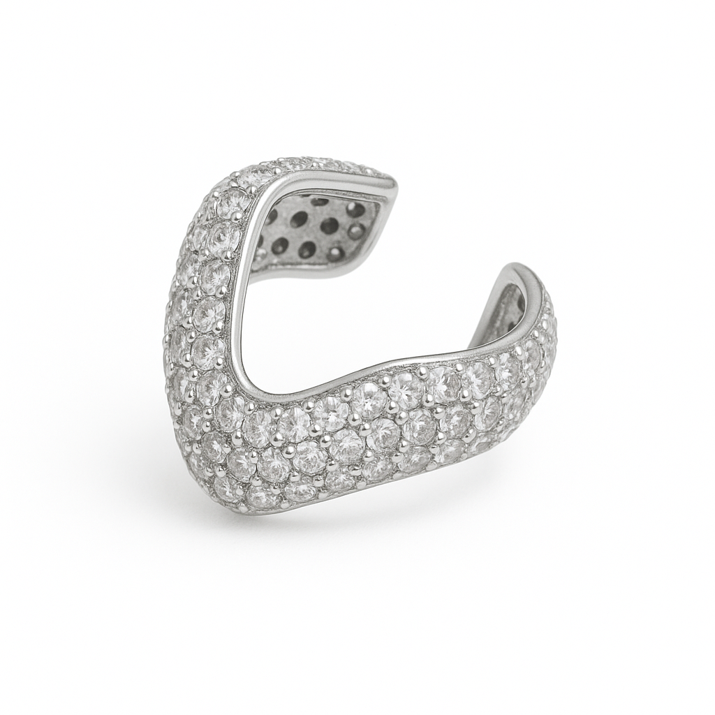 Pave Curved Ear Cuff