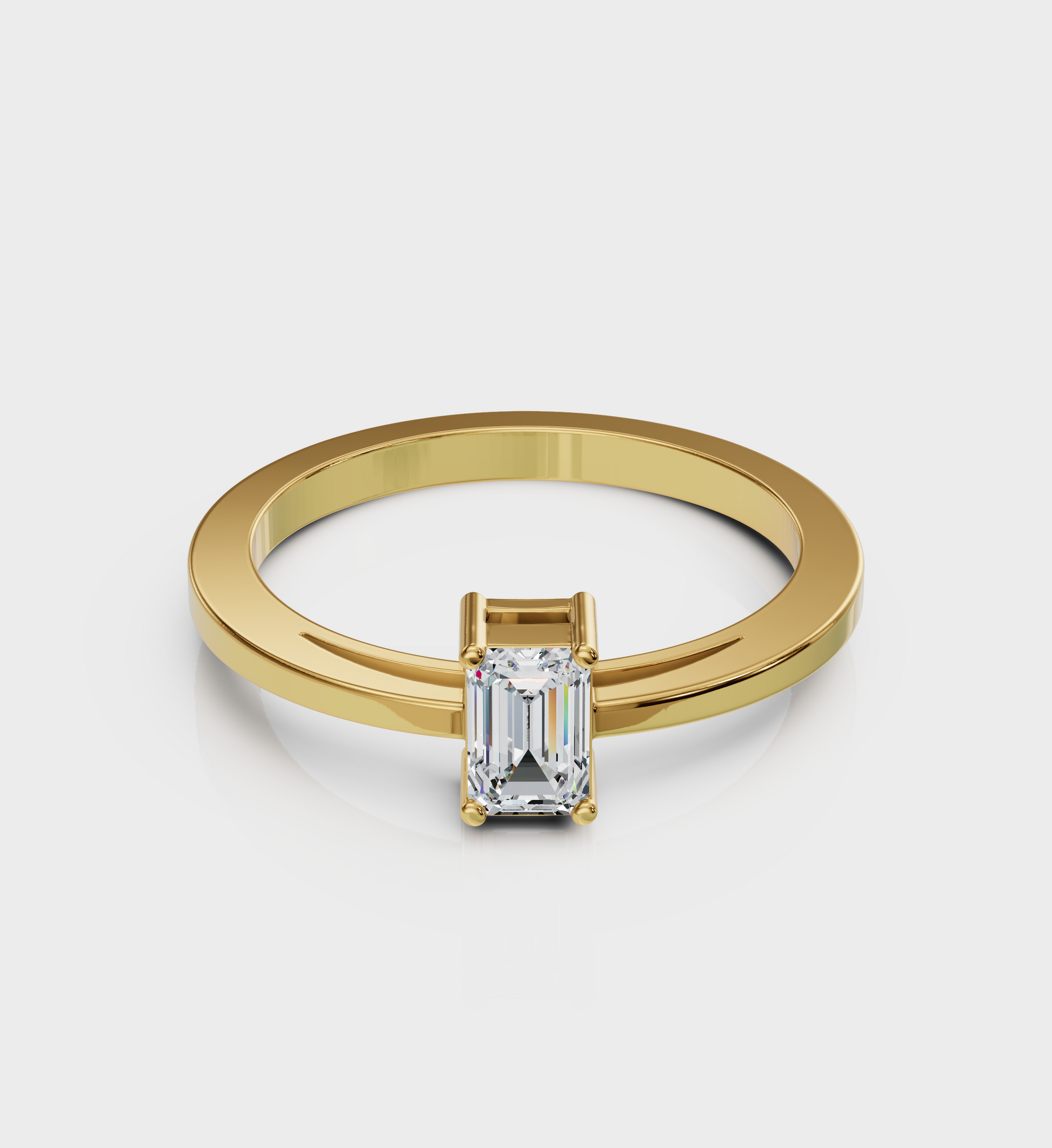 Emerald Cut Diamond Ring