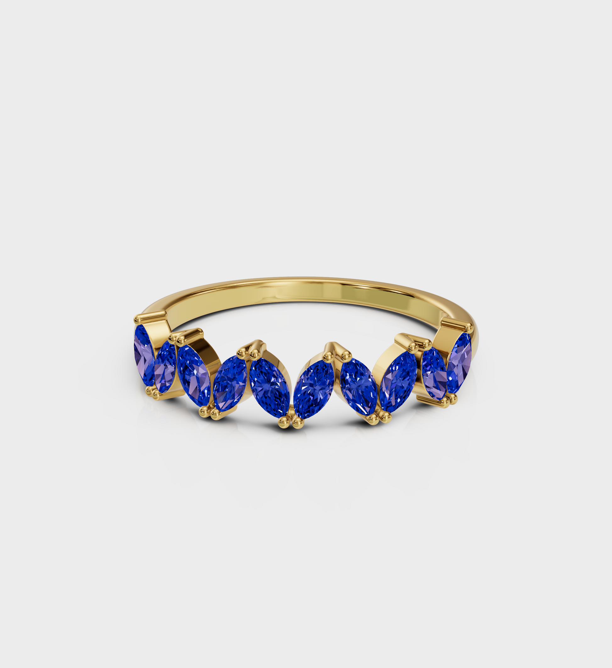 Sapphire Marquise Band