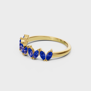 Sapphire Marquise Band