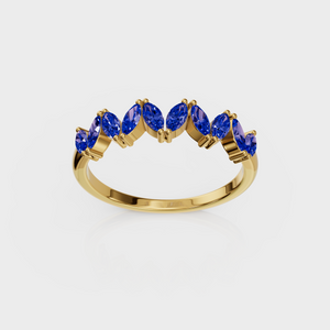 Sapphire Marquise Band