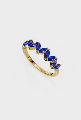 Sapphire Marquise Band