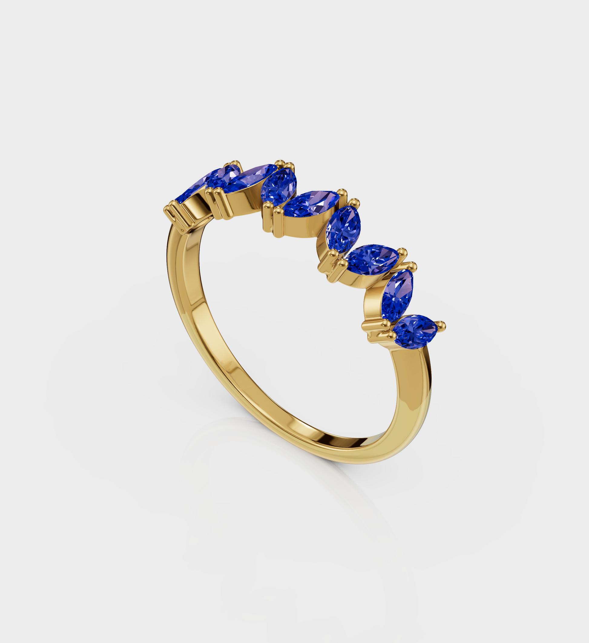 Sapphire Marquise Band