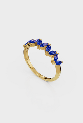 Sapphire Marquise Band