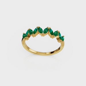 Emerald Marquise Band