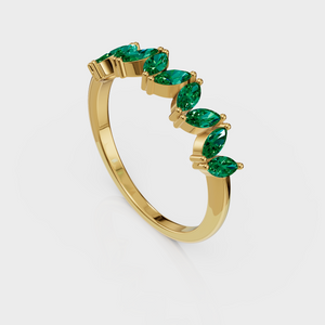 Emerald Marquise Band