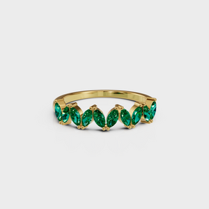 Emerald Marquise Band