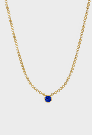 Sapphire Solitaire Necklace