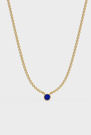 Sapphire Solitaire Necklace