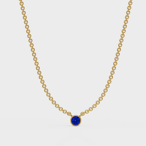 Sapphire Solitaire Necklace